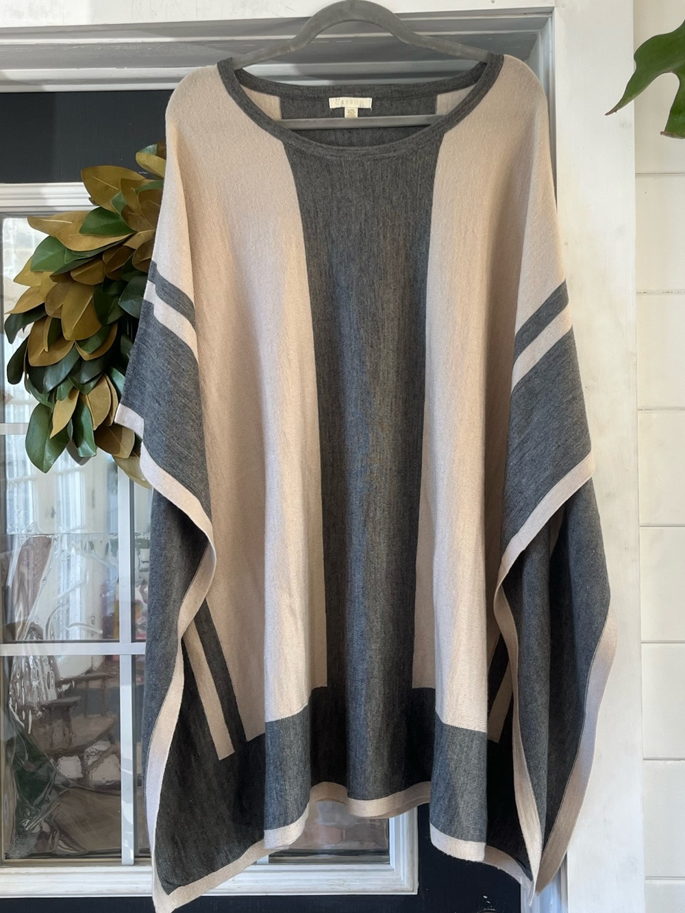 Carson wool blend poncho L/XL
